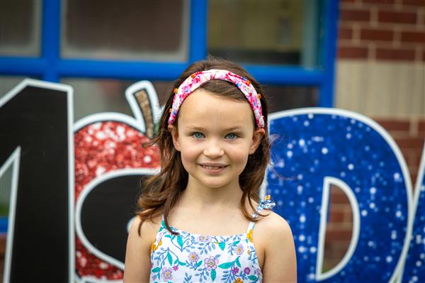 girl student smiling